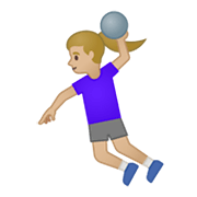 Émoji 🤾🏼‍♀️ Handballeuse : Peau Moyennement Claire sur Google Android 10.0.