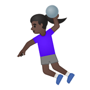 🤾🏿‍♀️ Emoji Handballspielerin: dunkle Hautfarbe Google Android 10.0.
