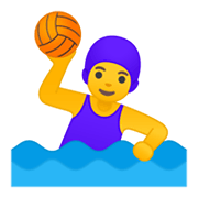 🤽‍♀️ Emoji Mulher Jogando Polo Aquático na Google Android 10.0.