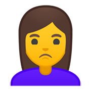 🙎‍♀️ Emoji Mulher Fazendo Bico na Google Android 10.0.