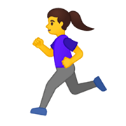 Emoji 🏃‍♀️ Donna Che Corre su Google Android 10.0.