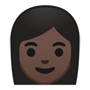 Émoji 👩🏿 Femme : Peau Foncée sur Google Android 10.0.