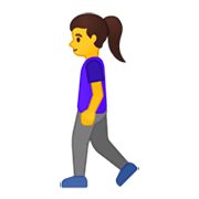 🚶‍♀️ Emoji Mujer Caminando en Google Android 10.0.