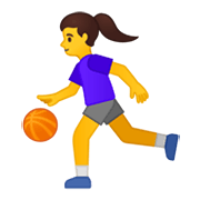 Emoji ⛹️‍♀️ Donna Che Fa Rimbalzare Una Palla su Google Android 10.0.