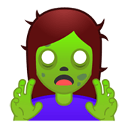 Emoji 🧟‍♀️ Zombie Donna su Google Android 10.0.
