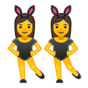 👯‍♀️ Emoji Frauen mit Hasenohren Google Android 10.0.