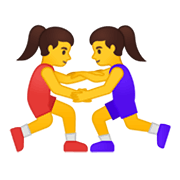 🤼‍♀️ Emoji Mujeres Luchando en Google Android 10.0.