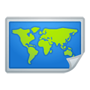 Emoji 🗺️ Mappa Mondiale su Google Android 10.0.