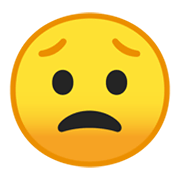😟 Emoji Rosto Preocupado na Google Android 10.0.