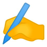 ✍️ Emoji Mano Escribiendo en Google Android 10.0.