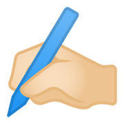 Emoji ✍🏻 Mano Che Scrive: Carnagione Chiara su Google Android 10.0.