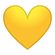 💛 Emoji Corazón Amarillo en Google Android 10.0.