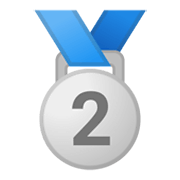 Emoji 🥈 Medaglia D’argento su Google Android 11.0 December 2020 Feature Drop.