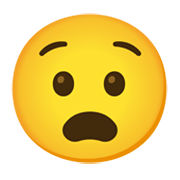 Emoji 😧 Faccina Angosciata su Google Android 11.0 December 2020 Feature Drop.