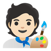 Emoji 🧑🏻‍🎨 Artista: Carnagione Chiara su Google Android 11.0 December 2020 Feature Drop.
