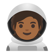 Emoji 🧑🏾‍🚀 Astronauta: Carnagione Abbastanza Scura su Google Android 11.0 December 2020 Feature Drop.