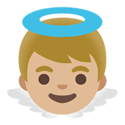 👼🏼 Emoji Bebé ángel: Tono De Piel Claro Medio en Google Android 11.0 December 2020 Feature Drop.