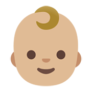 Emoji 👶🏼 Neonato: Carnagione Abbastanza Chiara su Google Android 11.0 December 2020 Feature Drop.