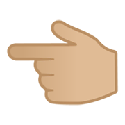 👈🏼 Emoji Dorso Da Mão Com Dedo Indicador Apontando Para A Esquerda: Pele Morena Clara na Google Android 11.0 December 2020 Feature Drop.