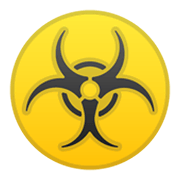 Émoji ☣️ Danger Biologique sur Google Android 11.0 December 2020 Feature Drop.