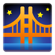 Emoji 🌉 Ponte Di Notte su Google Android 11.0 December 2020 Feature Drop.
