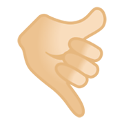 🤙🏻 Emoji ruf-mich-an-Handzeichen: helle Hautfarbe Google Android 11.0 December 2020 Feature Drop.