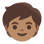 Emoji 🧒🏽 Bimbo: Carnagione Olivastra su Google Android 11.0 December 2020 Feature Drop.