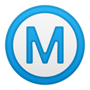 Emoji Ⓜ️ Pulsante M Cerchiata su Google Android 11.0 December 2020 Feature Drop.