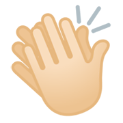 👏🏻 Emoji Mãos Aplaudindo: Pele Clara na Google Android 11.0 December 2020 Feature Drop.