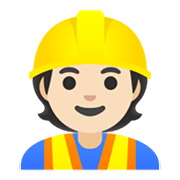 👷🏻 Emoji Trabalhador De Construção Civil: Pele Clara na Google Android 11.0 December 2020 Feature Drop.