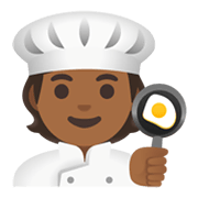Émoji 🧑🏾‍🍳 Cuisinier (tous Genres) : Peau Mate sur Google Android 11.0 December 2020 Feature Drop.