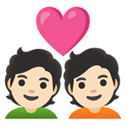 💑🏻 Emoji Casal Apaixonado, Pele Clara na Google Android 11.0 December 2020 Feature Drop.