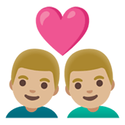 👨🏼‍❤️‍👨🏼 Emoji Casal Apaixonado - Homem: Pele Clara, Homem: Pele Clara na Google Android 11.0 December 2020 Feature Drop.