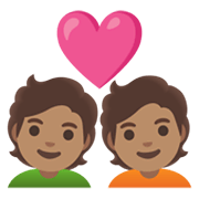 💑🏽 Emoji Pareja Enamorada, Tono De Piel Medio en Google Android 11.0 December 2020 Feature Drop.