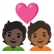 Émoji 🧑🏿‍❤️‍🧑🏾 Couple Avec Cœur: Personne, Personne, Peau Foncée, Peau Mate sur Google Android 11.0 December 2020 Feature Drop.