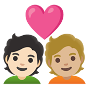 🧑🏻‍❤️‍🧑🏼 Emoji Pareja Enamorada: Persona, Persona, Tono De Piel Claro, Tono De Piel Claro Medio en Google Android 11.0 December 2020 Feature Drop.
