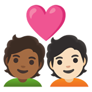 Émoji 🧑🏾‍❤️‍🧑🏻 Couple Avec Cœur: Personne, Personne, Peau Mate, Peau Claire sur Google Android 11.0 December 2020 Feature Drop.