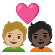 🧑🏼‍❤️‍🧑🏿 Emoji Liebespaar: Person, Person, mittelhelle Hautfarbe, dunkle Hautfarbe Google Android 11.0 December 2020 Feature Drop.
