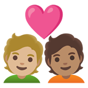 Émoji 🧑🏼‍❤️‍🧑🏽 Couple Avec Cœur: Personne, Personne, Peau Moyennement Claire, Peau Légèrement Mate sur Google Android 11.0 December 2020 Feature Drop.