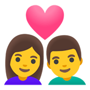 Émoji 👩‍❤️‍👨 Couple Avec Cœur : Femme Et Homme sur Google Android 11.0 December 2020 Feature Drop.
