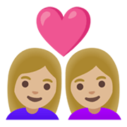 👩🏼‍❤️‍👩🏼 Emoji Casal Apaixonado - Mulher: Pele Morena Clara, Mulher: Pele Morena Clara na Google Android 11.0 December 2020 Feature Drop.
