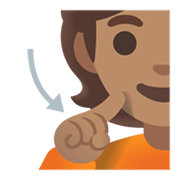🧏🏽 Emoji Persona Sorda: Tono De Piel Medio en Google Android 11.0 December 2020 Feature Drop.