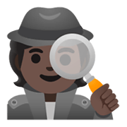 Emoji 🕵🏿 Detective: Carnagione Scura su Google Android 11.0 December 2020 Feature Drop.