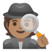Emoji 🕵🏽 Detective: Carnagione Olivastra su Google Android 11.0 December 2020 Feature Drop.