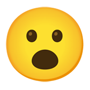 Emoji 😮 Faccina Con Bocca Aperta su Google Android 11.0 December 2020 Feature Drop.