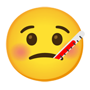 Emoji 🤒 Faccina Con Termometro su Google Android 11.0 December 2020 Feature Drop.