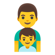 Émoji 👨‍👦 Famille : Homme Et Garçon sur Google Android 11.0 December 2020 Feature Drop.