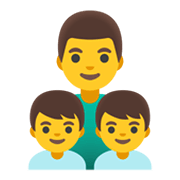 👨‍👦‍👦 Emoji Familie: Mann, Junge und Junge Google Android 11.0 December 2020 Feature Drop.