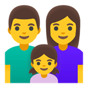 Emoji 👨‍👩‍👧 Famiglia: Uomo, Donna E Bambina su Google Android 11.0 December 2020 Feature Drop.