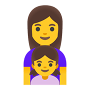 Émoji 👩‍👧 Famille : Femme Et Fille sur Google Android 11.0 December 2020 Feature Drop.
